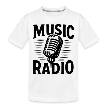 Music Radio - Kids' Premium Organic T-Shirt - white - Front