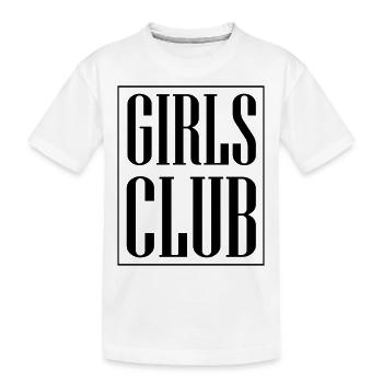 Girls Club - Kids' Premium Organic T-Shirt - white - Front