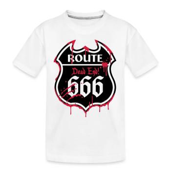 Route 666 - Bloody Style_2c - Kids' Premium Organic T-Shirt - white - Front