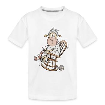 Tricoter des moutons I Chemise d'amusement de grand-mère - T-shirt bio Premium Enfant - blanc - Devant