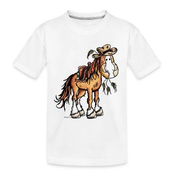 Wild West Horse - Kids' Premium Organic T-Shirt - white - Front