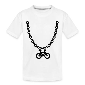 Mountain bike MTB necklace bicycle chain ATB - Kids' Premium Organic T-Shirt - white - Front