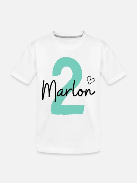 Marlon 2 - Kinder Premium Bio T-Shirt - Weiß