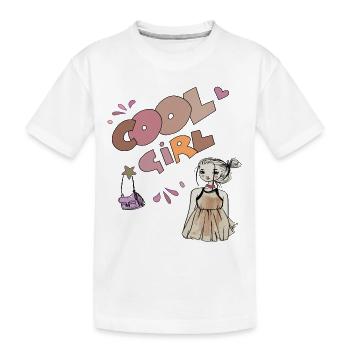Fille Cool, Fille - T-shirt bio Premium Enfant - blanc - Devant