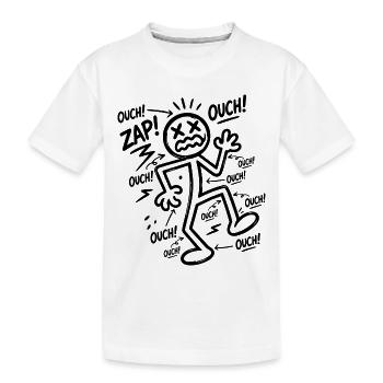 Choc Électrique Humour | Cadeau Électricien Drôle - T-shirt bio Premium Enfant - blanc - Devant