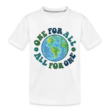 Un pour tous, tous pour un - Rétro - T-shirt bio Premium Enfant - blanc - Devant