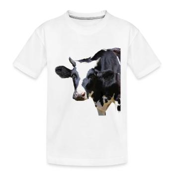 Drôle d’agriculteurs de têtes de vache de vache - T-shirt bio Premium Enfant - blanc - Devant