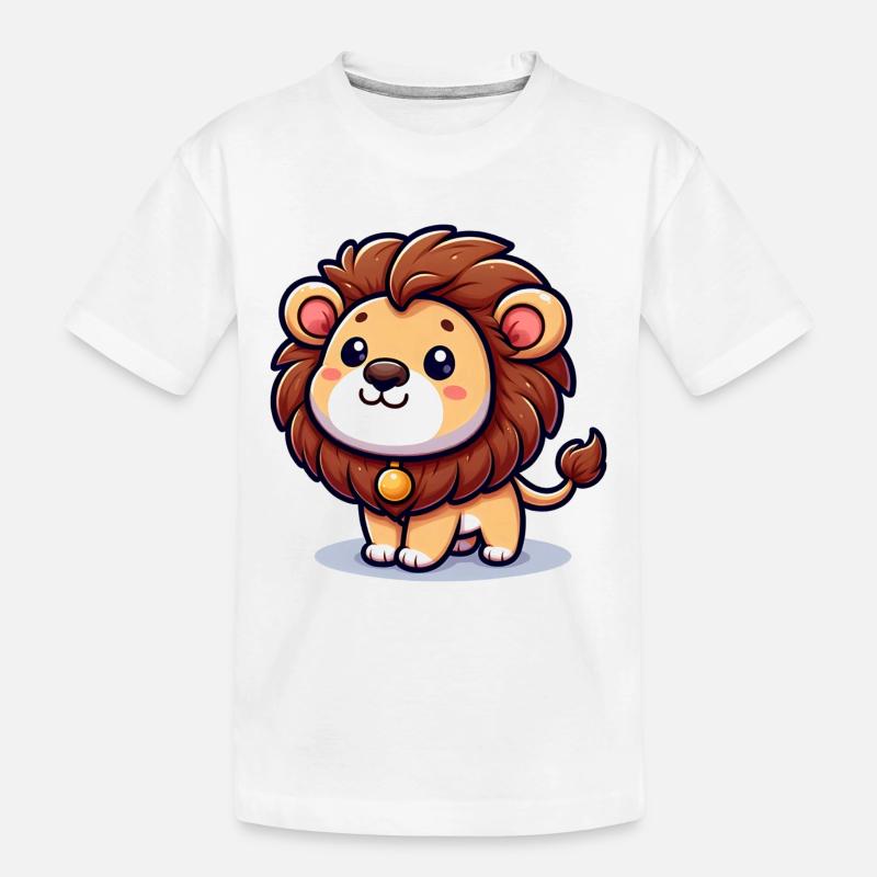 Löwe - Kinder Premium Bio T-Shirt - Weiß