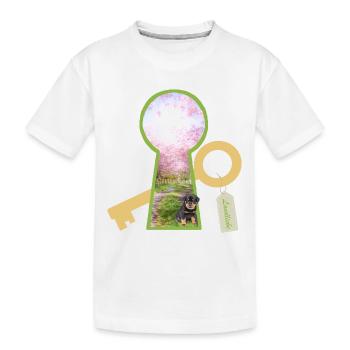 L’amour de la campagne avec le chien - T-shirt bio Premium Enfant - blanc - Devant