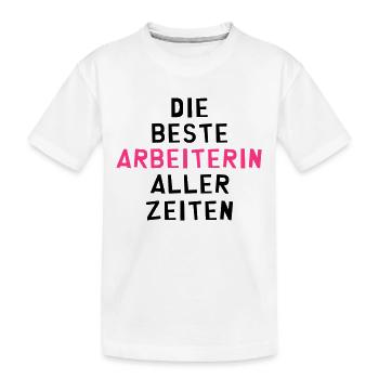Arbeiter - Arbeiterin - Arbeit - Gewerkschaft - Kinder Premium Bio T-Shirt - Weiß - Vorne
