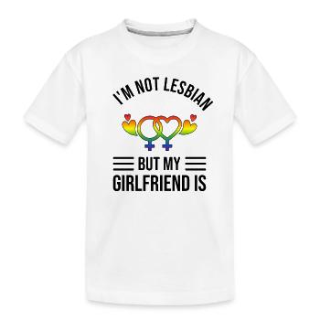 LGBT lesbian LGBTQ couple homosexuality couple couple - Kids' Premium Organic T-Shirt - white - Front