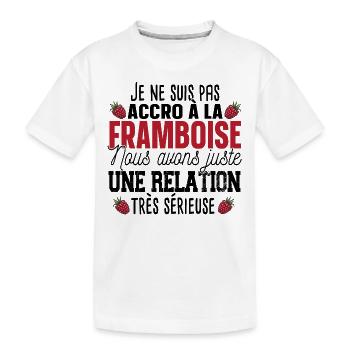 Framboise Fruit Relation Cadeau Humour Rouge - T-shirt bio Premium Enfant - blanc - Devant