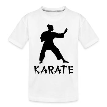 Karate - Kinder Premium Bio T-Shirt - Weiß - Vorne