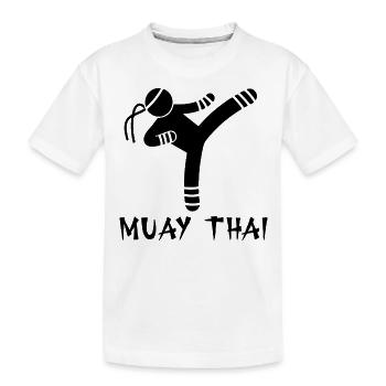 Muay Thai - Kids' Premium Organic T-Shirt - white - Front