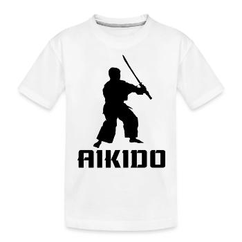 Aikido - Kinder Premium Bio T-Shirt - Weiß - Vorne