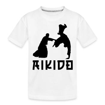Aïkido - T-shirt bio Premium Enfant - blanc - Devant