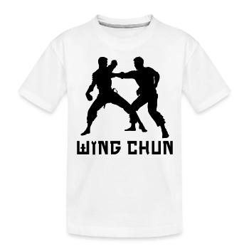 Wing Chun - Kinder Premium Bio T-Shirt - Weiß - Vorne