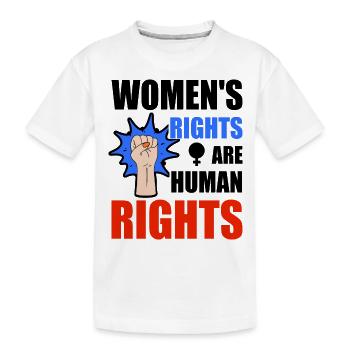 Women's rights are human rights - Kids' Premium Organic T-Shirt - white - Front