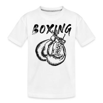 Boxing - Kids' Premium Organic T-Shirt - white - Front