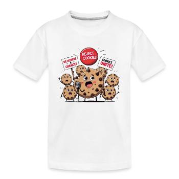 Cookie Rebellion - Conception amusante de protestation de biscuits - T-shirt bio Premium Enfant - blanc - Devant