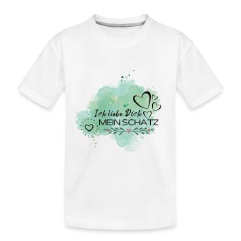 Ich liebe Dich - Kinder Premium Bio T-Shirt - Weiß - Vorne