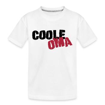 coole oma - Kinder Premium Bio T-Shirt - Weiß - Vorne