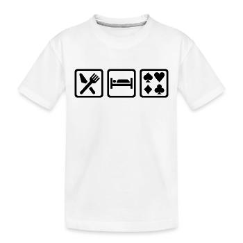 Eat Sleep Poker - T-shirt bio Premium Enfant - blanc - Devant