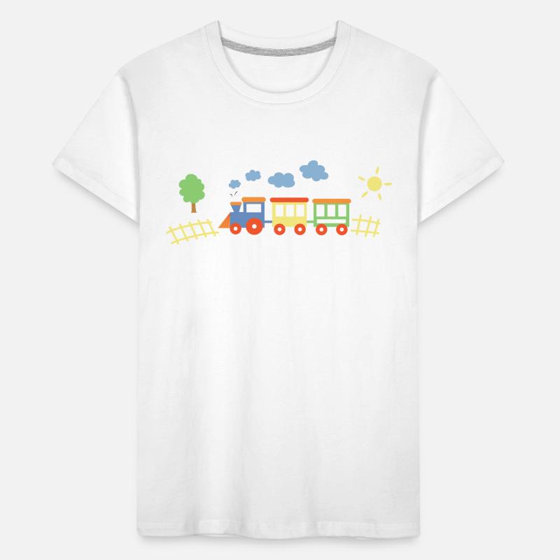 Train avec des wagons T-shirt bio Premium Enfant