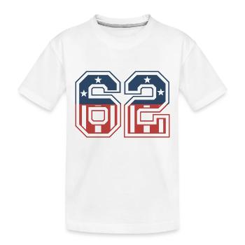Nummer 62 USA - Kinder Premium Bio T-Shirt - Weiß - Vorne