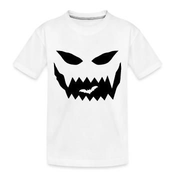 Visage d’Halloween - T-shirt bio Premium Enfant - blanc - Devant