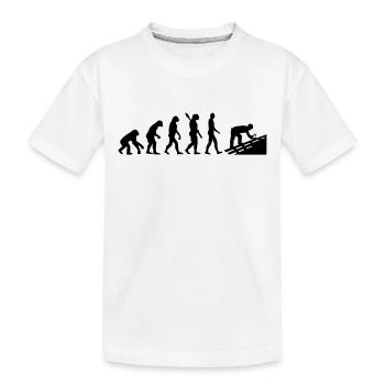 Evolution Roofer - Kids' Premium Organic T-Shirt - white - Front