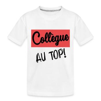 KOLLEGE. ANFANGEN. RUHESTAND - Kinder Premium Bio T-Shirt - Weiß - Vorne