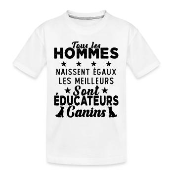Homme Educateur Canin Chien Chiot Cadeau - T-shirt bio Premium Enfant - blanc - Devant