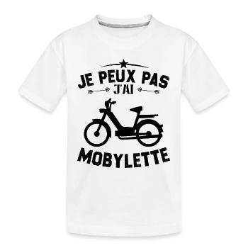Je Peux Pas J'ai Mobylette Cadeau - T-shirt bio Premium Enfant - blanc - Devant