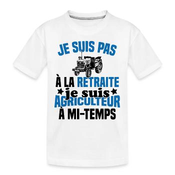 Idée cadeau pour un agriculteur retraité - T-shirt bio Premium Enfant - blanc - Devant