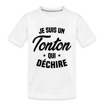 Je suis un Tonton qui déchire Cadeau Oncle Drôle - T-shirt bio Premium Enfant - blanc - Devant