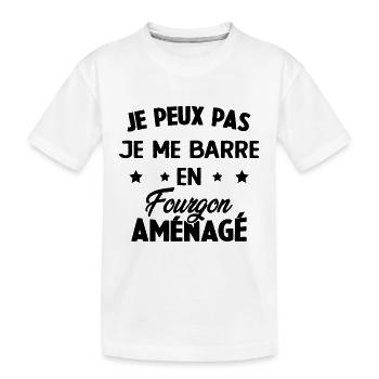 J'peux pas j'me barre en fourgon aménagé - T-shirt bio Premium Enfant - blanc - Devant