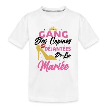 Gang des Copines Déjantées De La Mariée - T-shirt bio Premium Enfant - blanc - Devant