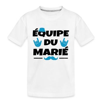 Équipe du Marié EVG Humour Enterrement de vie - T-shirt bio Premium Enfant - blanc - Devant