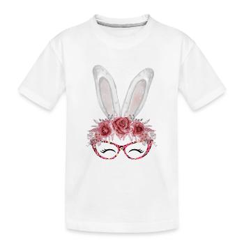 Cute Bunny Girl - Kinder Premium Bio T-Shirt - Weiß - Vorne
