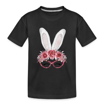 Mignonne lapine - T-shirt bio Premium Enfant - noir - Devant