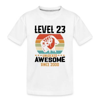 Level 23 Komplettes Geschenk zum Geburtstag 2000 - Kinder Premium Bio T-Shirt - Weiß - Vorne
