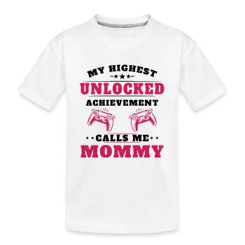 Mon plus haut accomplissement m'appelle mamie - T-shirt bio Premium Enfant - blanc - Devant