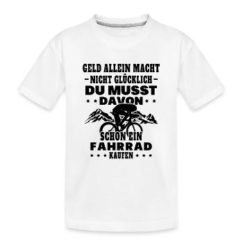 Cooles Fahrrad Radfahrer Spruch Mountainbike Biker - Kinder Premium Bio T-Shirt - Weiß - Vorne