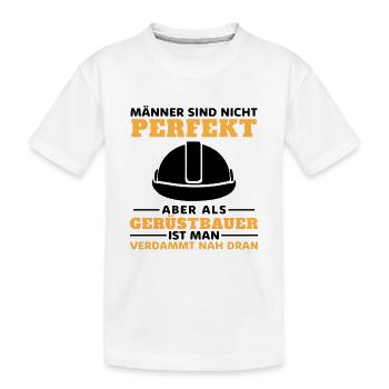 Gerüstbau Baustelle Handwerker Gerüstbauer - Kinder Premium Bio T-Shirt - Weiß - Vorne