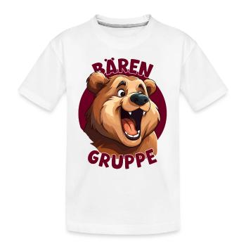 Cartoon Bärengruppe Kindergarten Gruppentier - Kinder Premium Bio T-Shirt - Weiß - Vorne