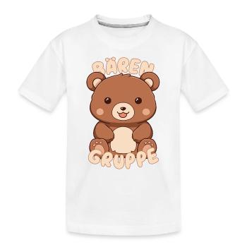 Süßes Bärengruppe Kindergarten Gruppentier - Kinder Premium Bio T-Shirt - Weiß - Vorne