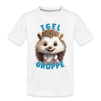 Cartoon Igelgruppe Kindergarten Gruppentier - Kinder Premium Bio T-Shirt - Weiß - Vorne
