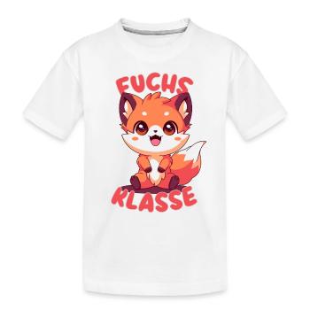 Süßes Fuchsklasse Grundschule Klassentier - Kinder Premium Bio T-Shirt - Weiß - Vorne