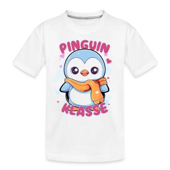 Süßes Pinguinklasse Grundschule Klassentier - Kinder Premium Bio T-Shirt - Weiß - Vorne